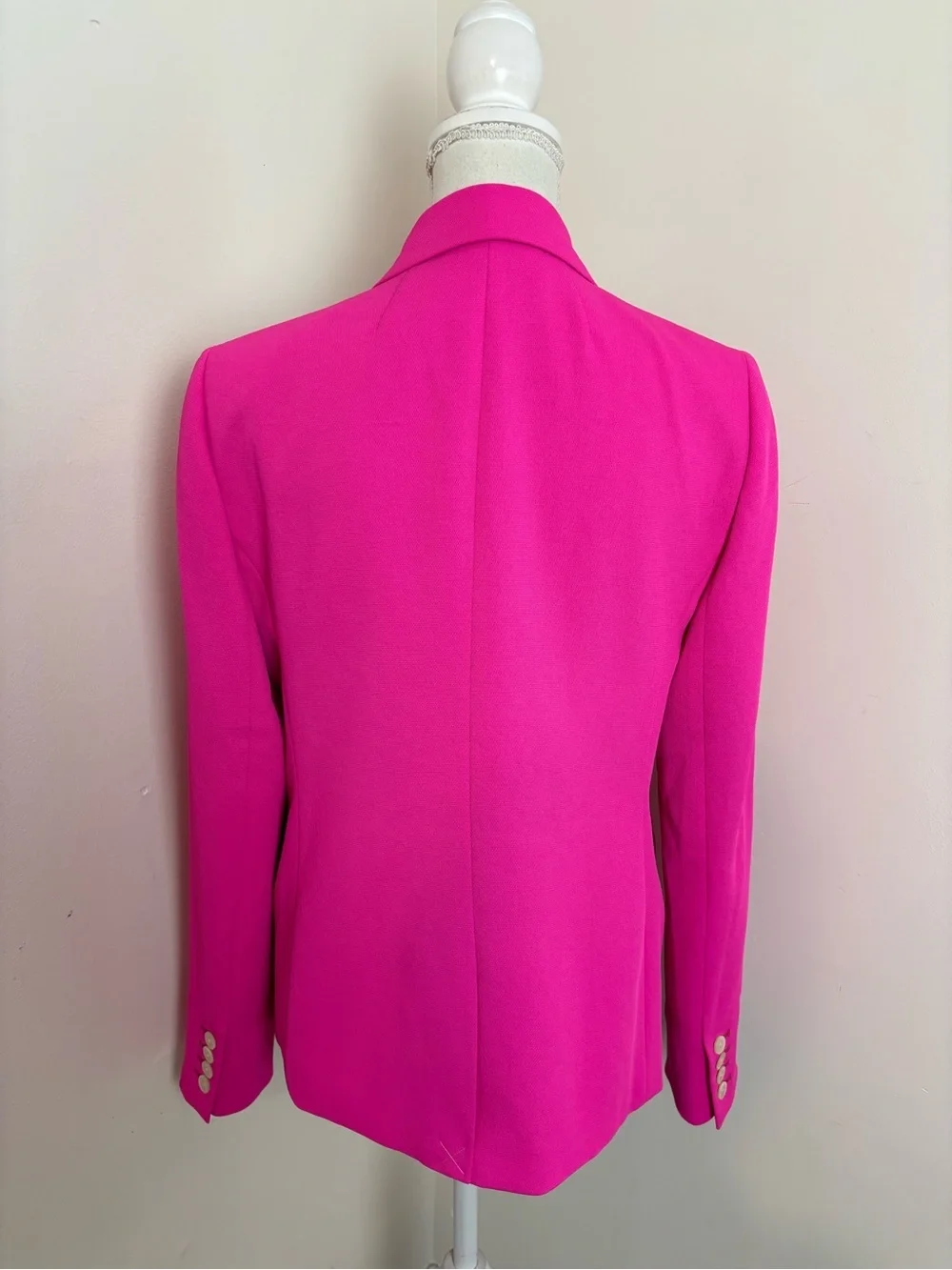J. Crew Bright Pink Double Breasted Blazer Size 8 NWT